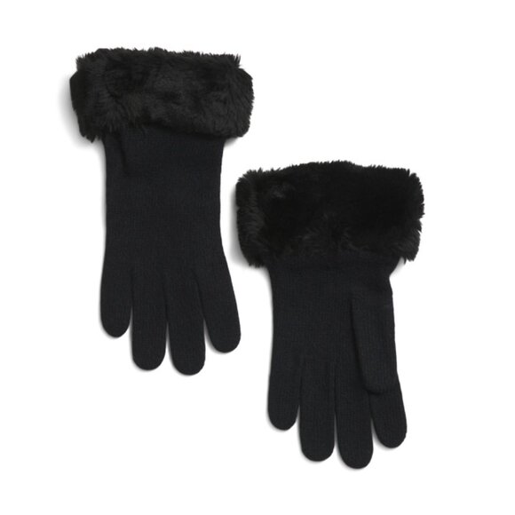 PORTOLANO Black Wool Blend Gloves - Picture 1 of 1